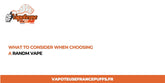 Wat te overwegen bij het kiezen van een willekeurige vape