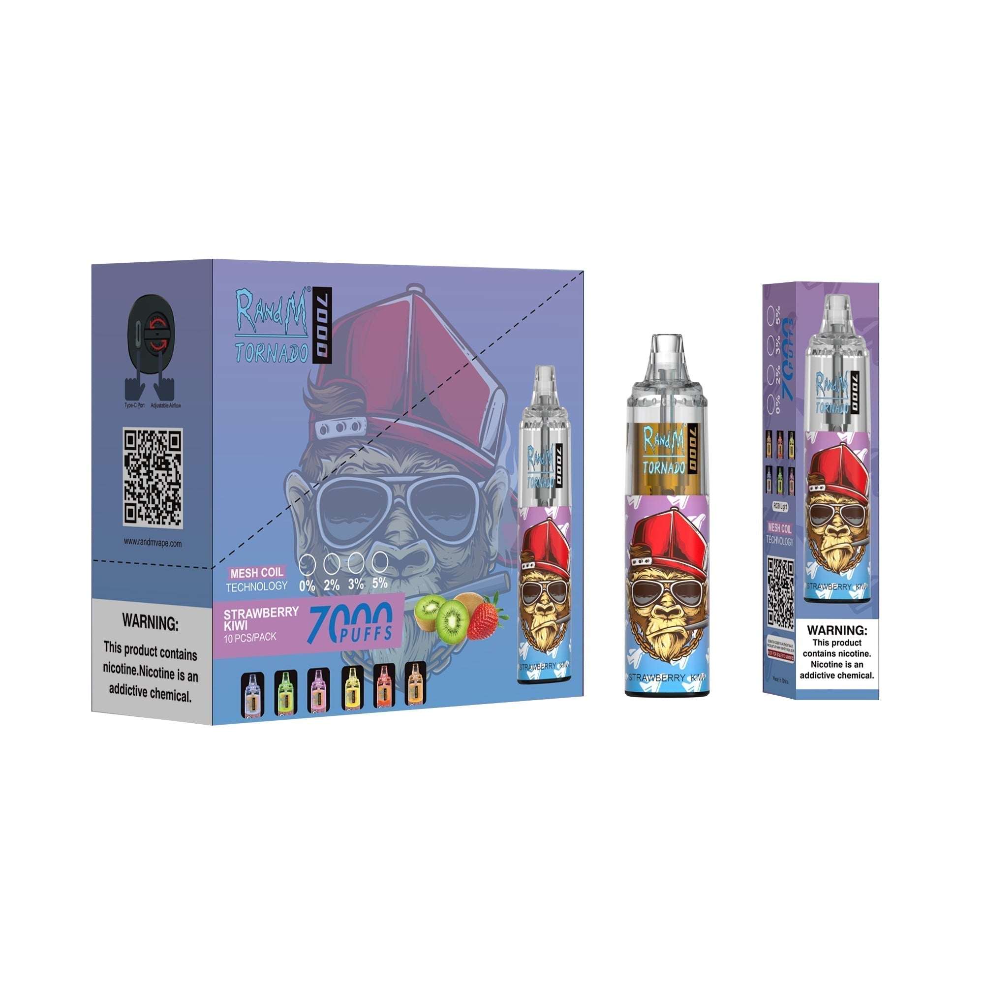 RAndM Tornado 7000 Puffs Wegwerp Vape (Doos van 10)