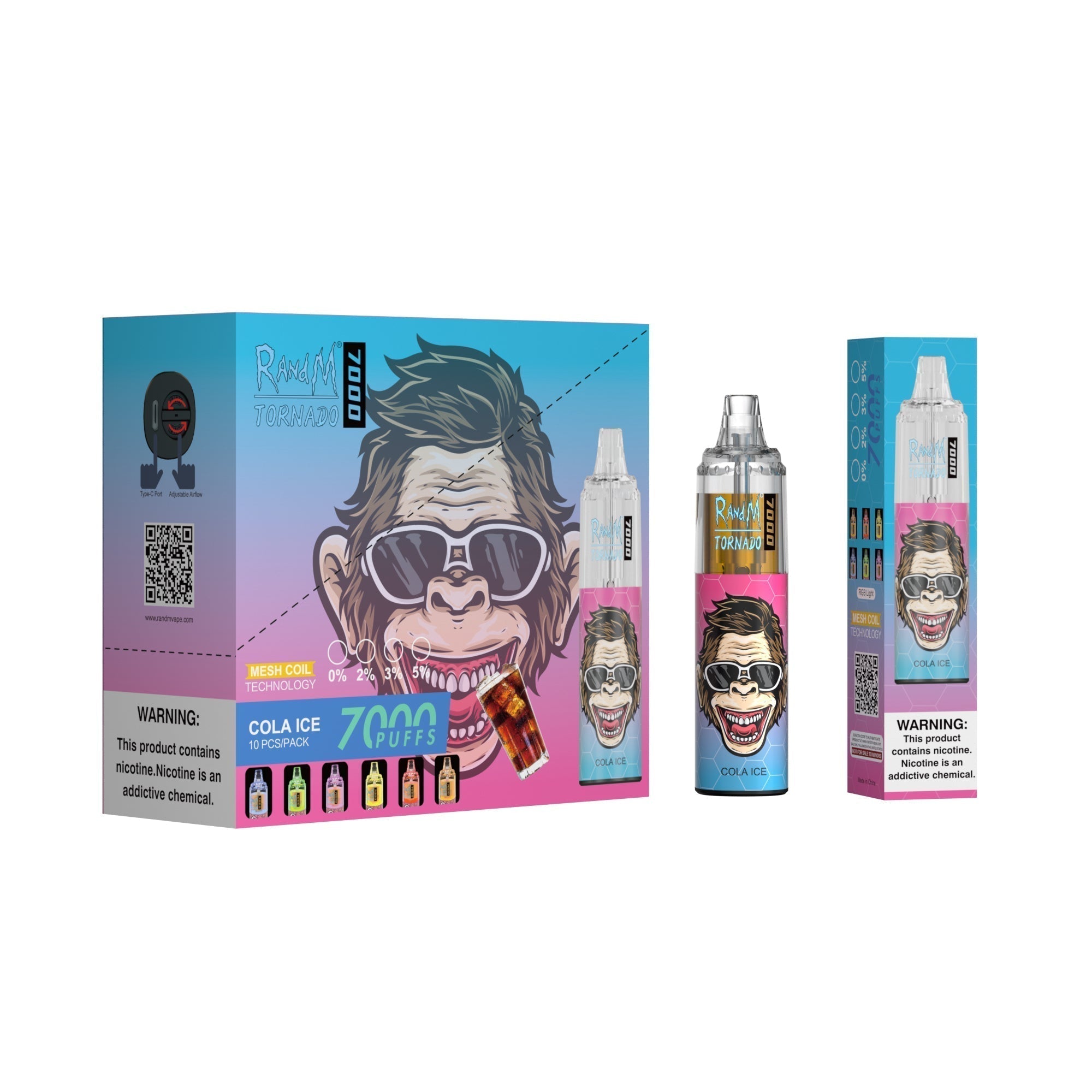 RAndM Tornado 7000 Puffs Wegwerp Vape (Doos van 10)