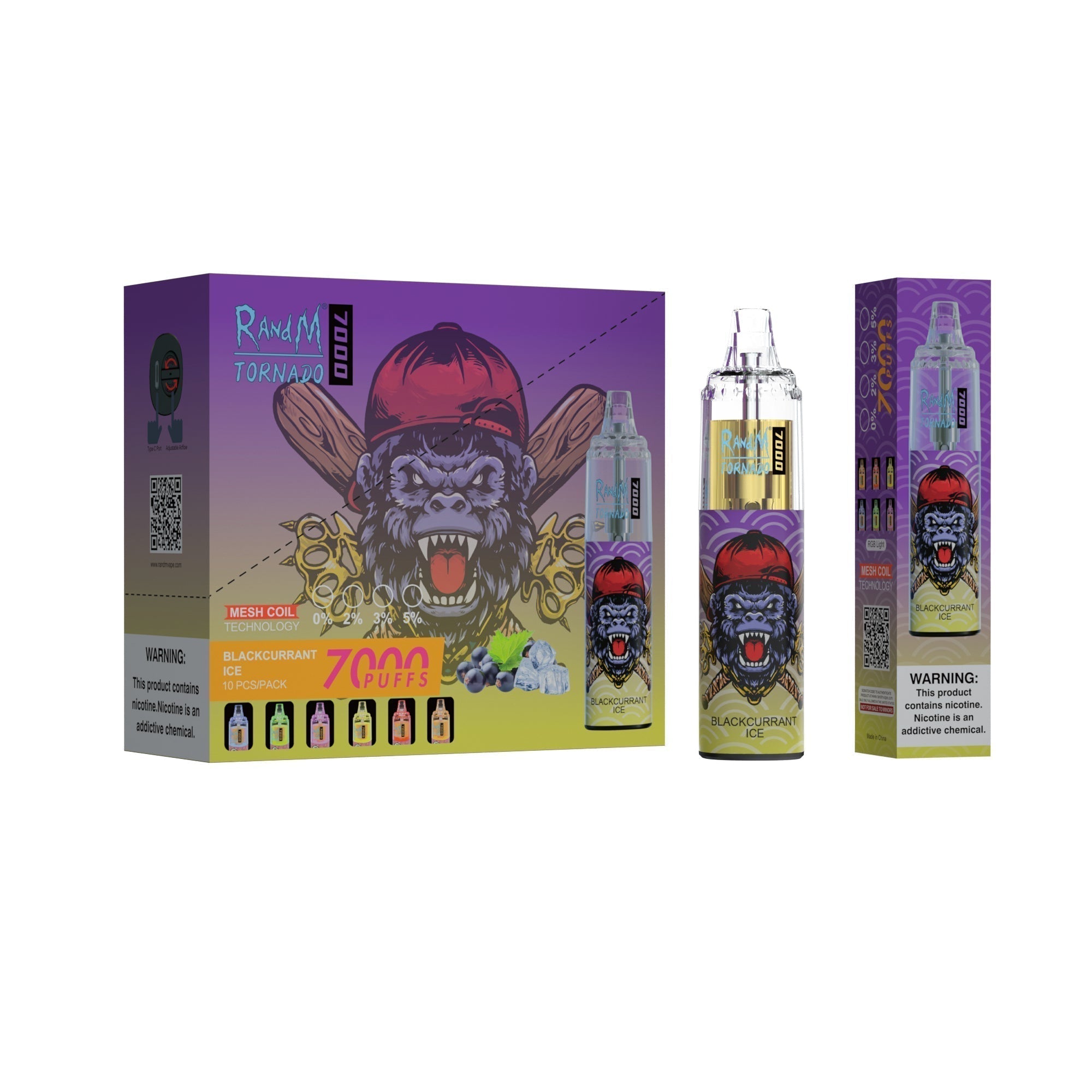 RAndM Tornado 7000 Puffs Wegwerp Vape (Doos van 10)