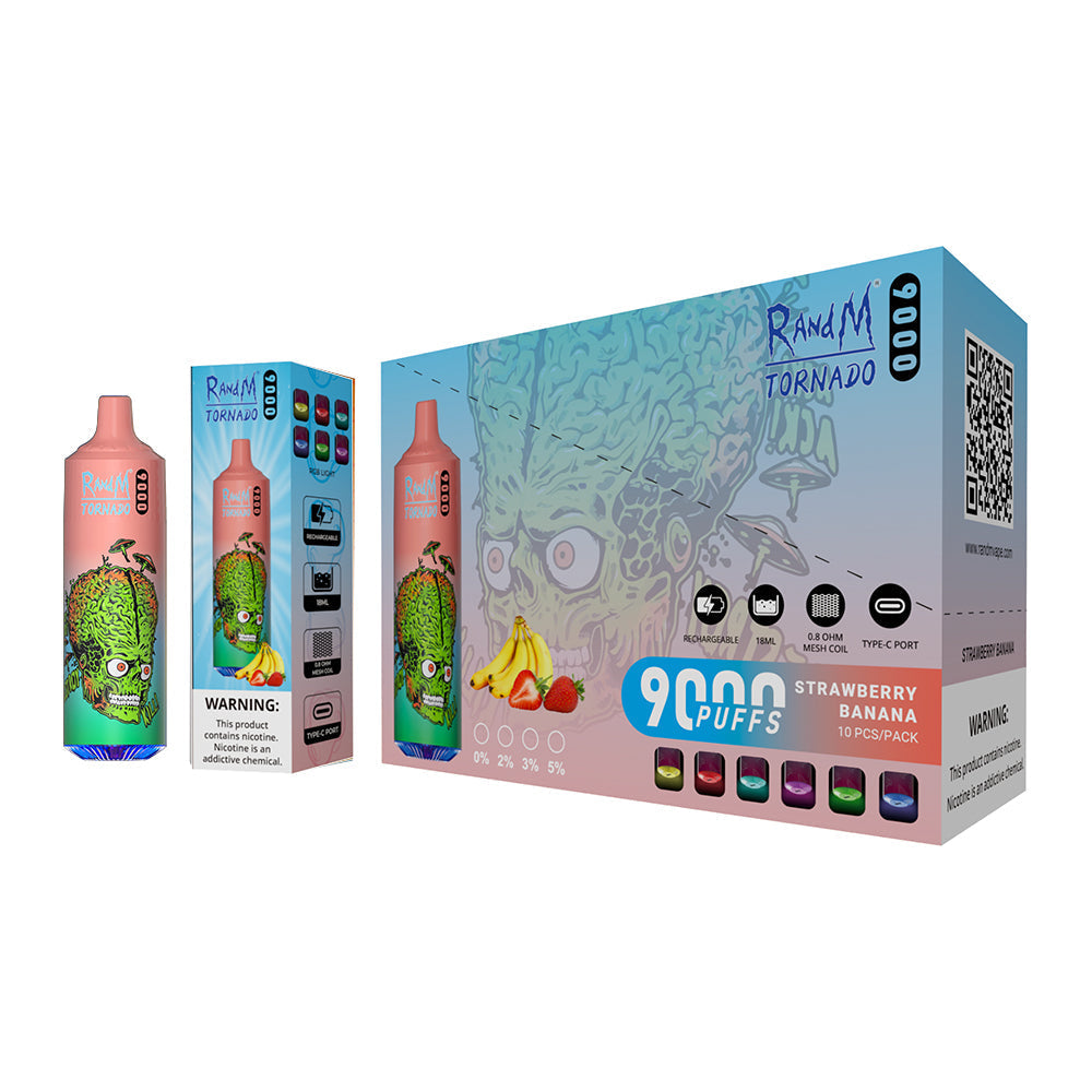 RAndM Tornado 9000 Puffs Wegwerp Vape (Doos van 10)
