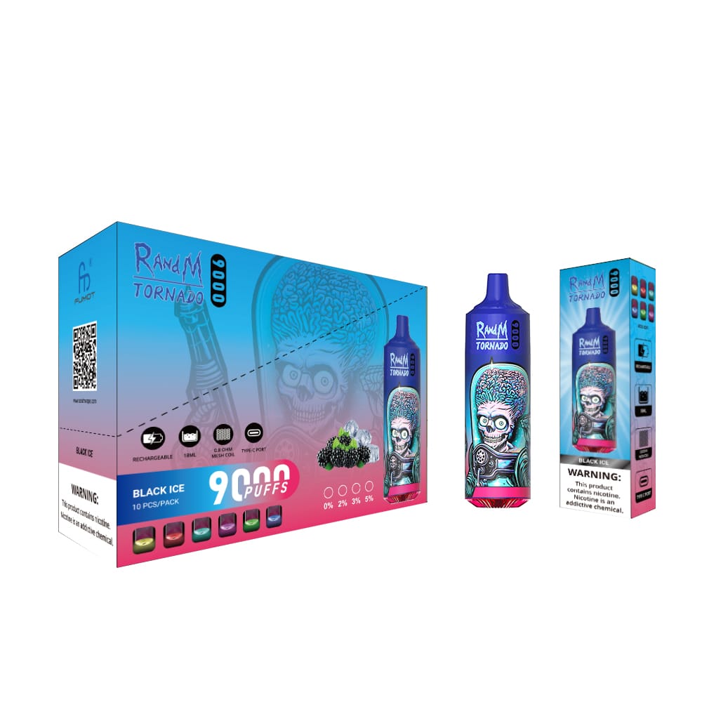 RAndM Tornado 9000 Puffs Wegwerp Vape (Doos van 10)
