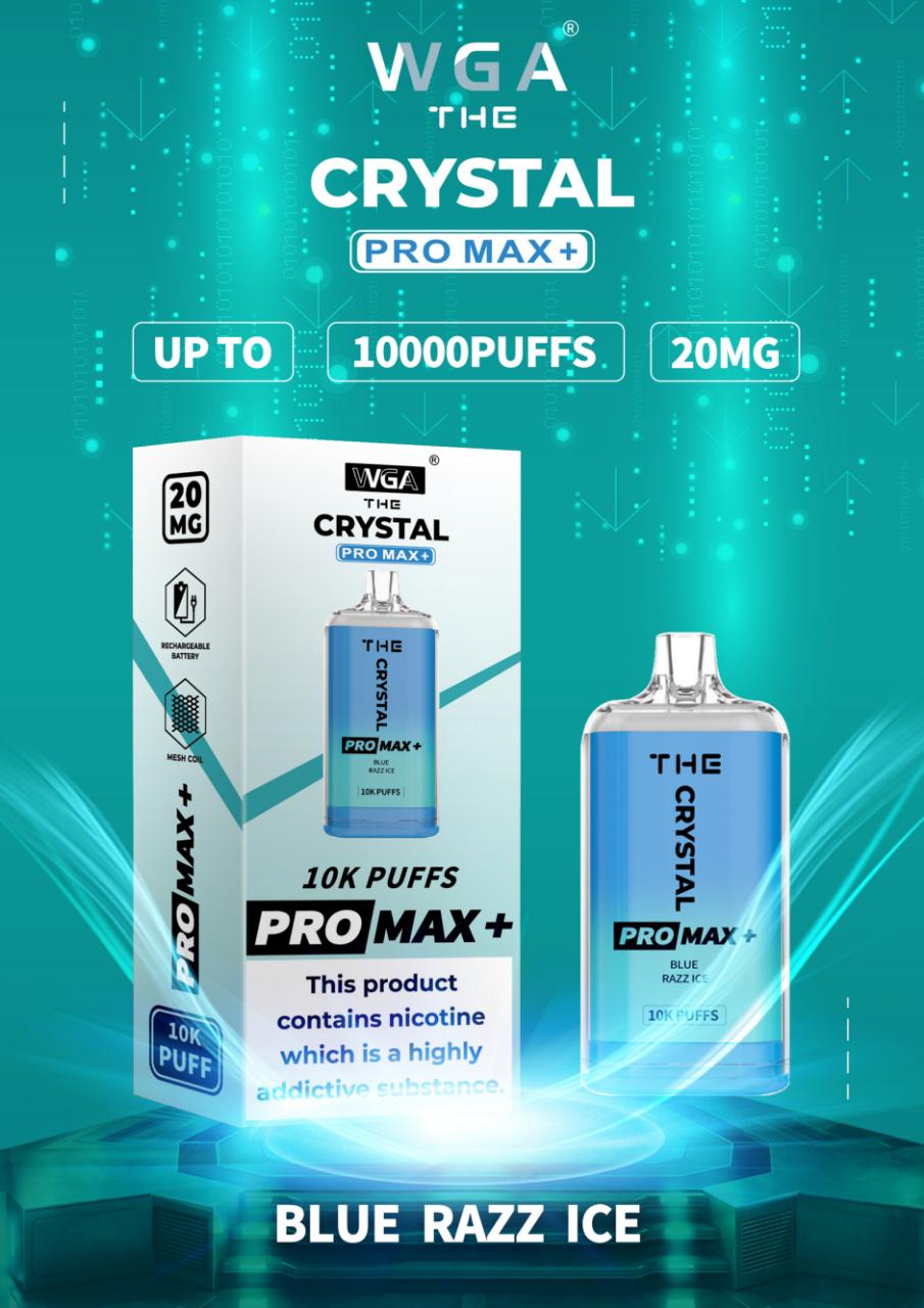 De Crystal Pro Max + 10000 Puffs Wegwerp Vape 