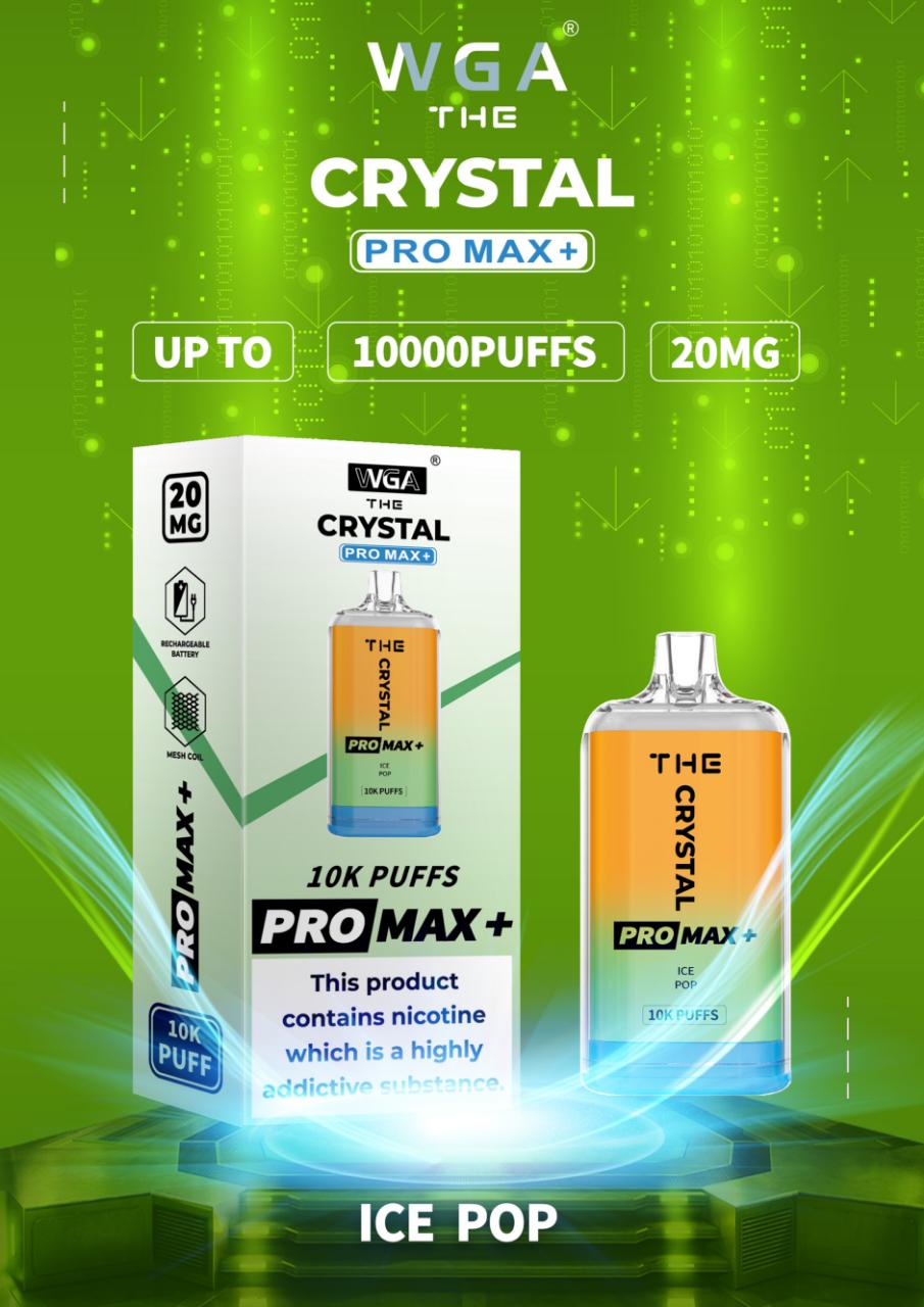 De Crystal Pro Max + 10000 Puffs Wegwerp Vape 