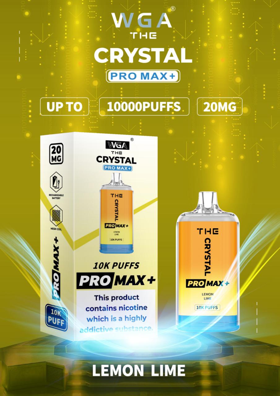 De Crystal Pro Max + 10000 Puffs Wegwerp Vape (Doos van 10)
