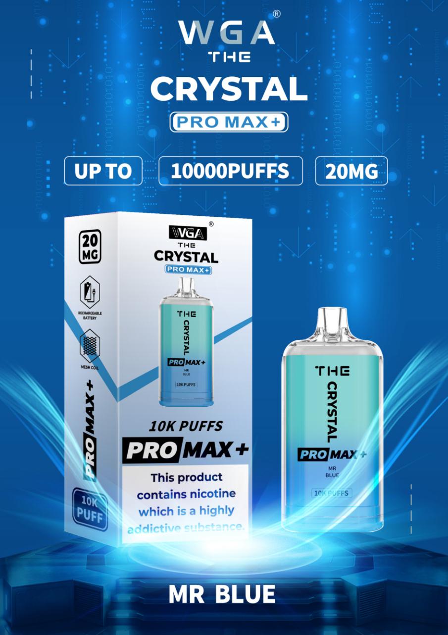 De Crystal Pro Max + 10000 Puffs Wegwerp Vape 