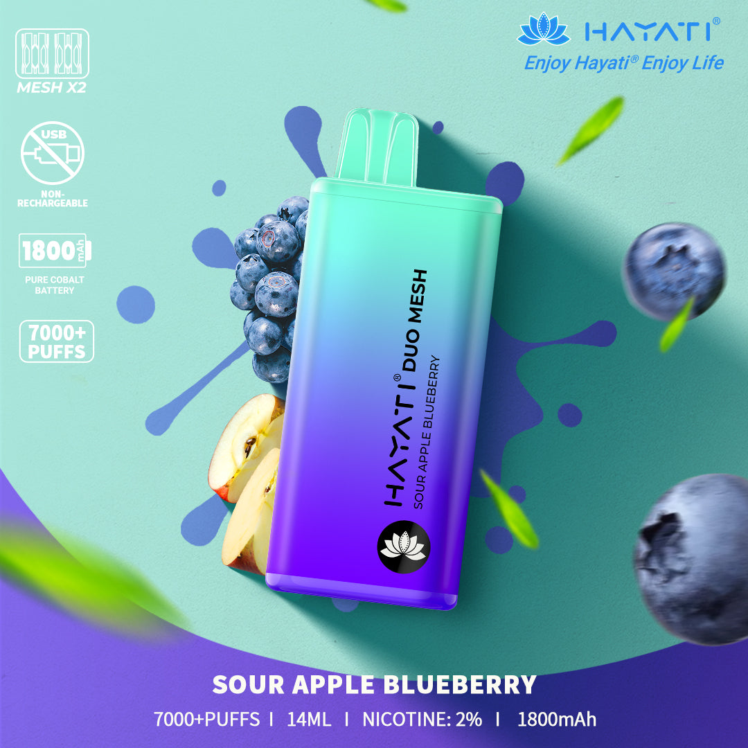 Hayati Duo Mesh 7000 Puffs Wegwerp Vape (Doos van 10)
