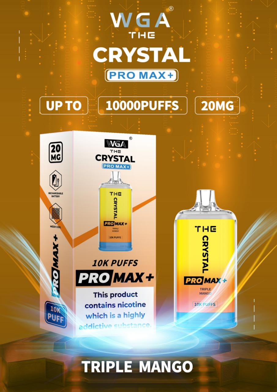 De Crystal Pro Max + 10000 Puffs Wegwerp Vape 