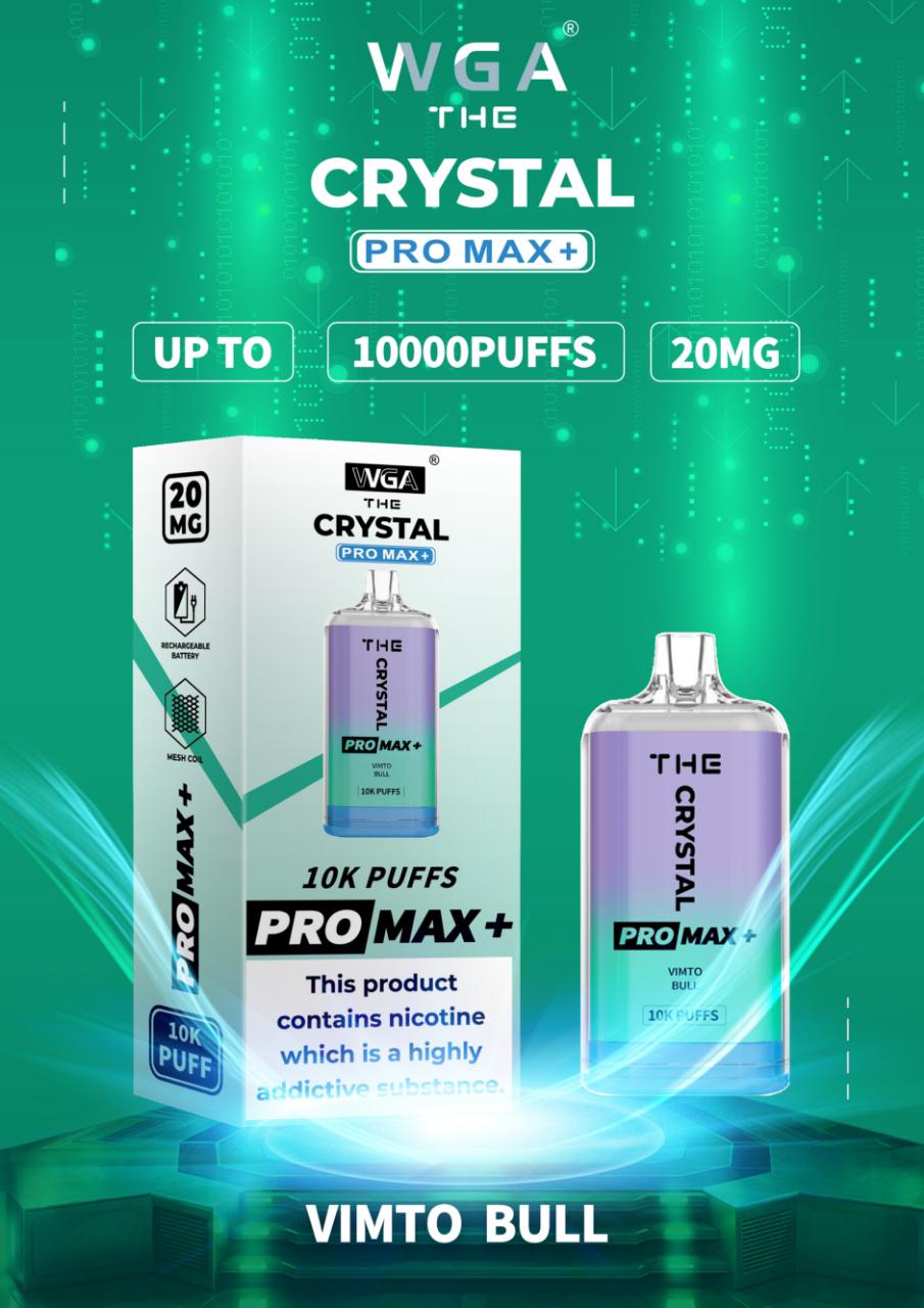 De Crystal Pro Max + 10000 Puffs Wegwerp Vape (Doos van 10)
