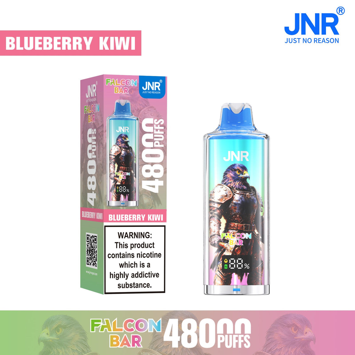 JNR Falcon Bar 48000 Puffs Disposable Vape (Box of 10)